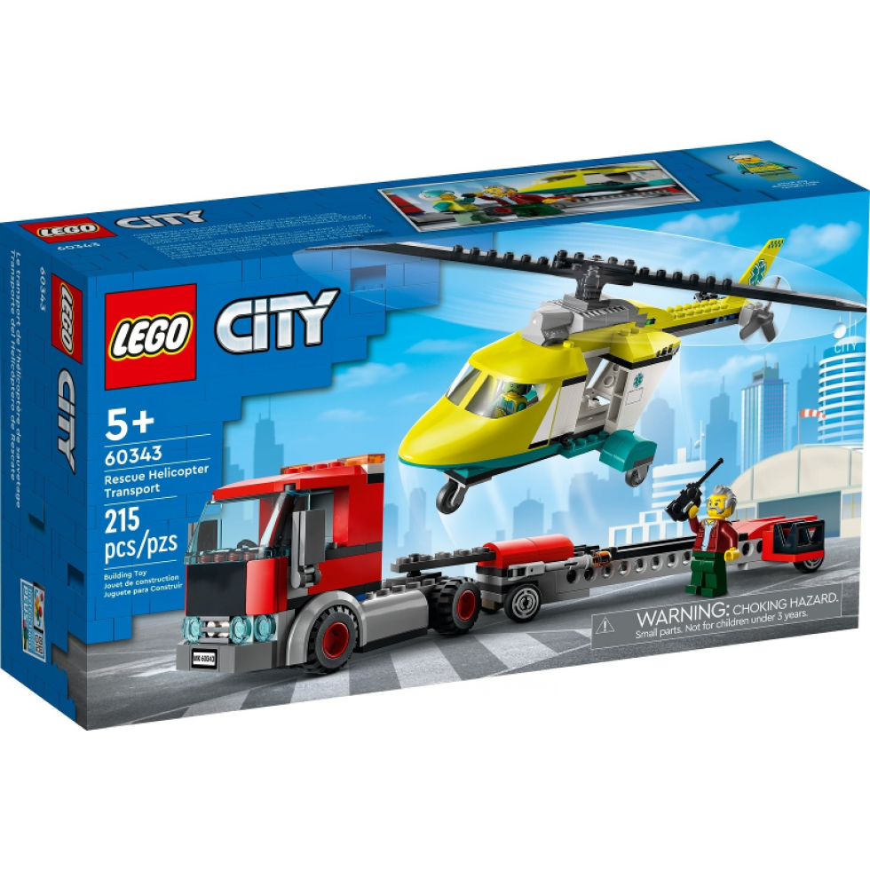 Ensemble de construction LEGO City L'hélicoptère de sauvetage des